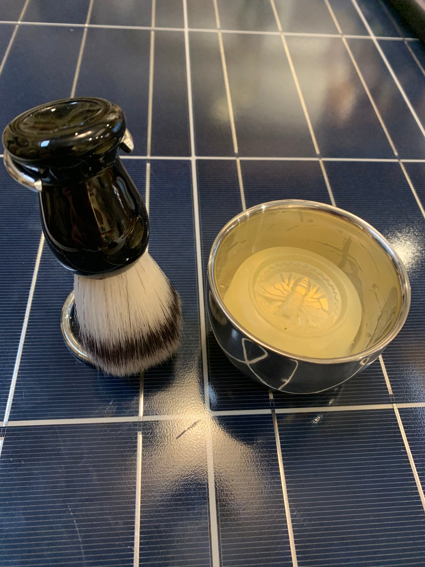 Shaving Brush, Brush Stand, Shaving Soap & Soap Bowl Set